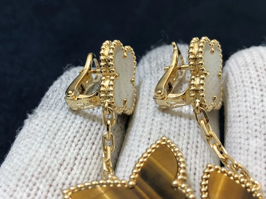 VC Mother-Of-Pearl and Tiger’s eye butterfly earring