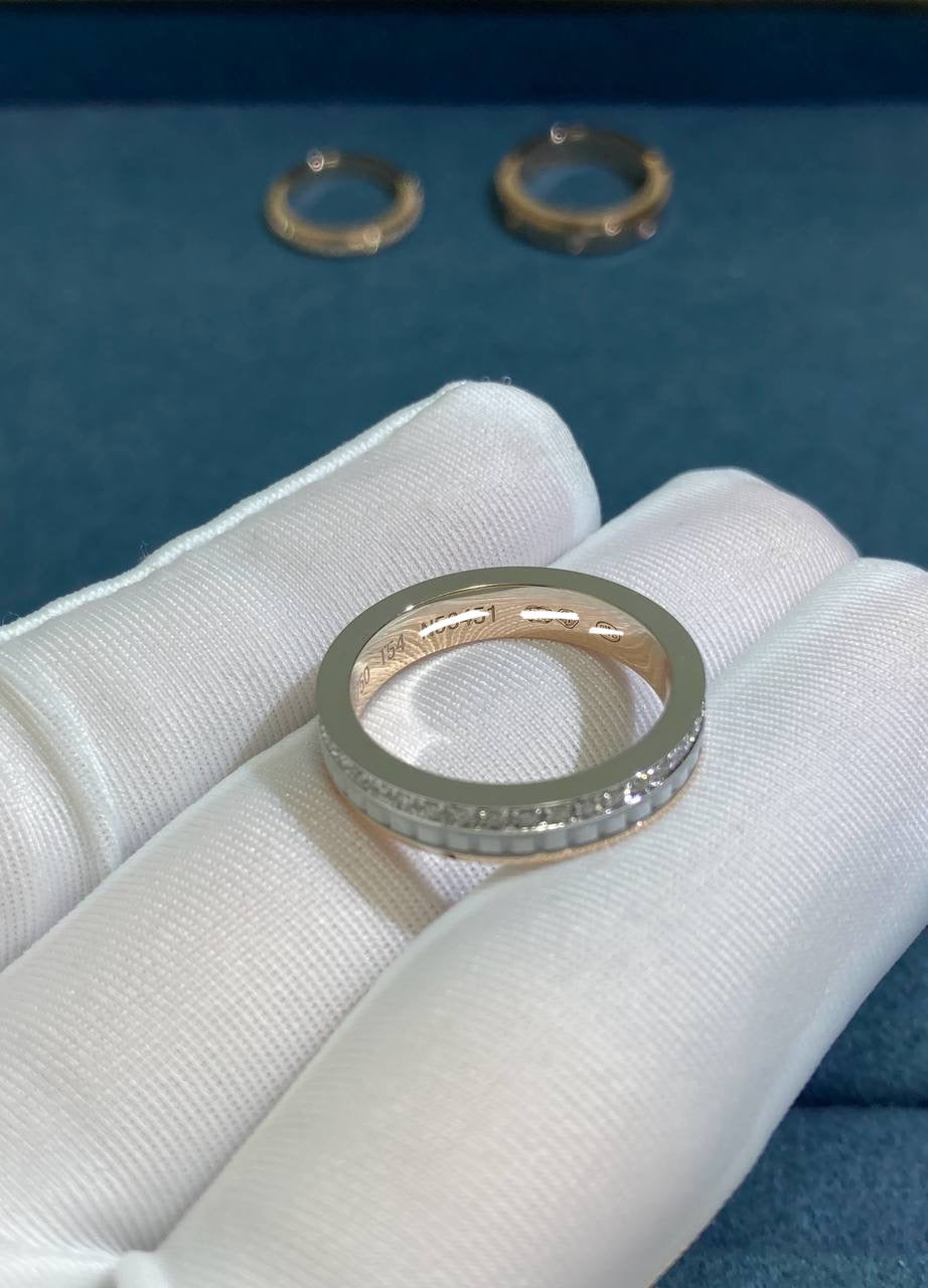 Bchrn pavé diamond wedding band with ceramic