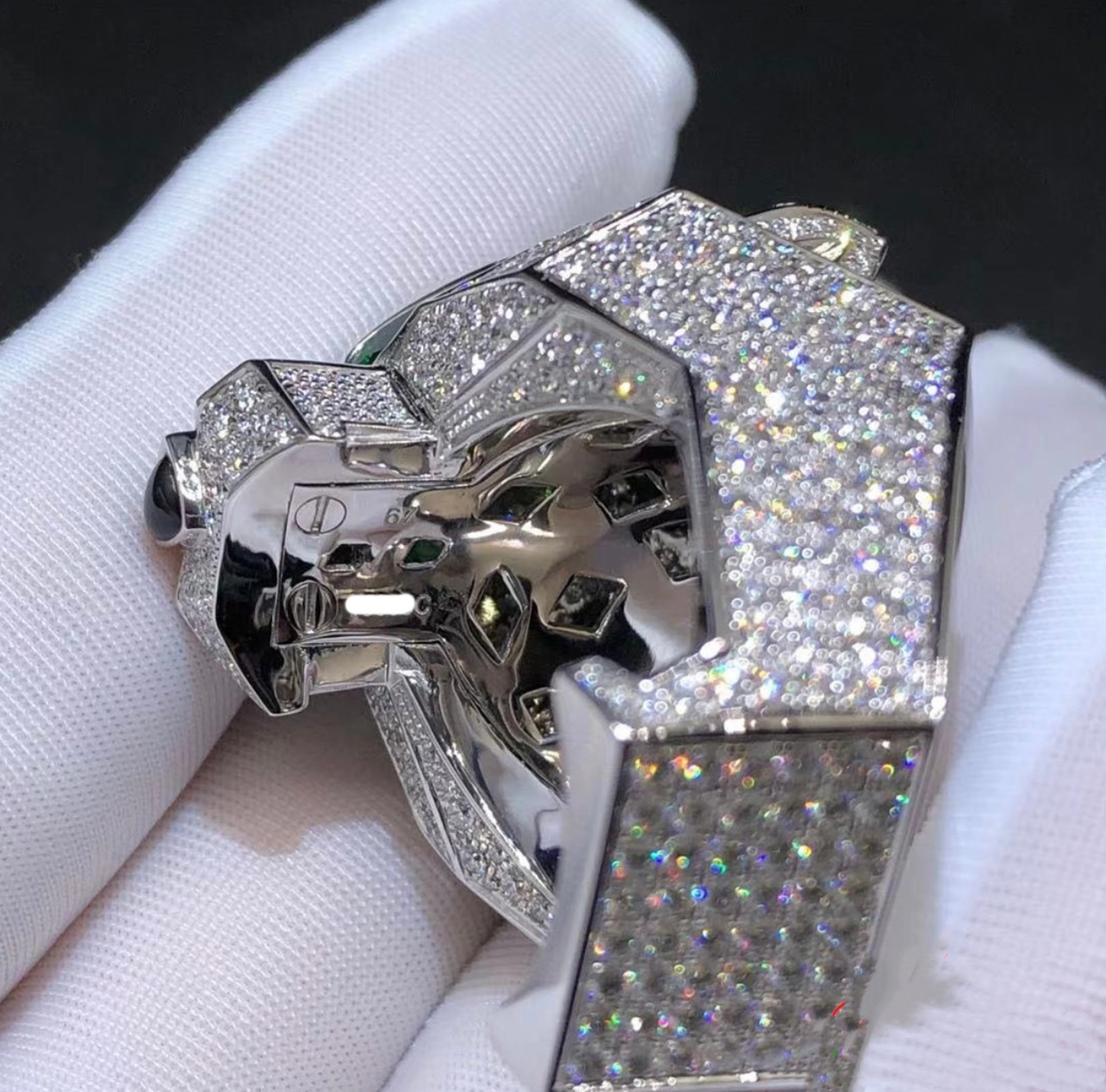 Panthere Full Pavé diamond ring