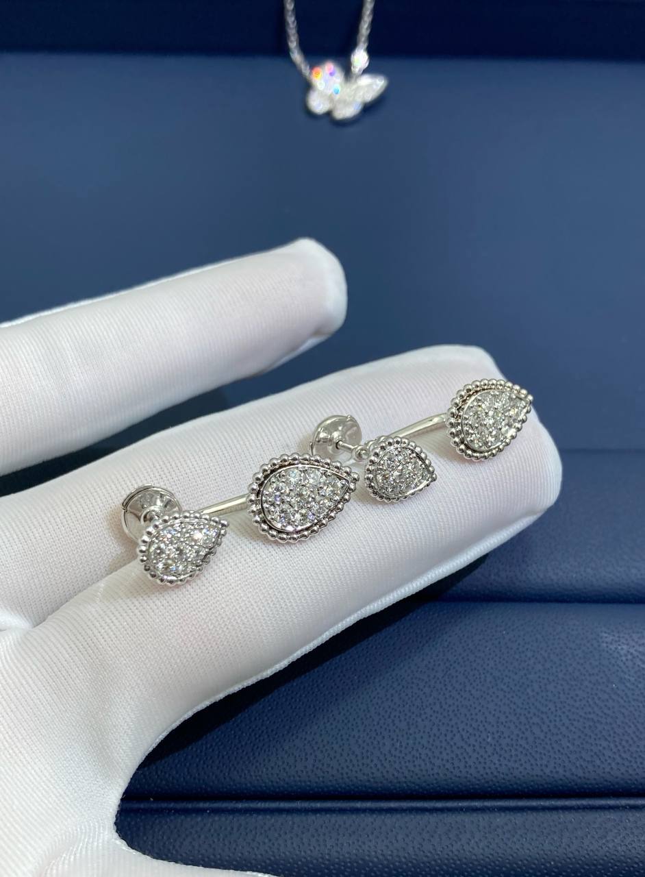 Boucles d'oreilles pavées de diamants Bchrn Motifs S et XS