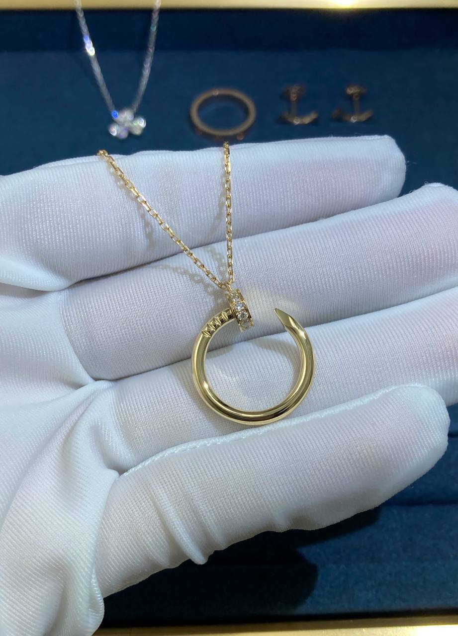 Nail Inspired full pavé diamond pendant