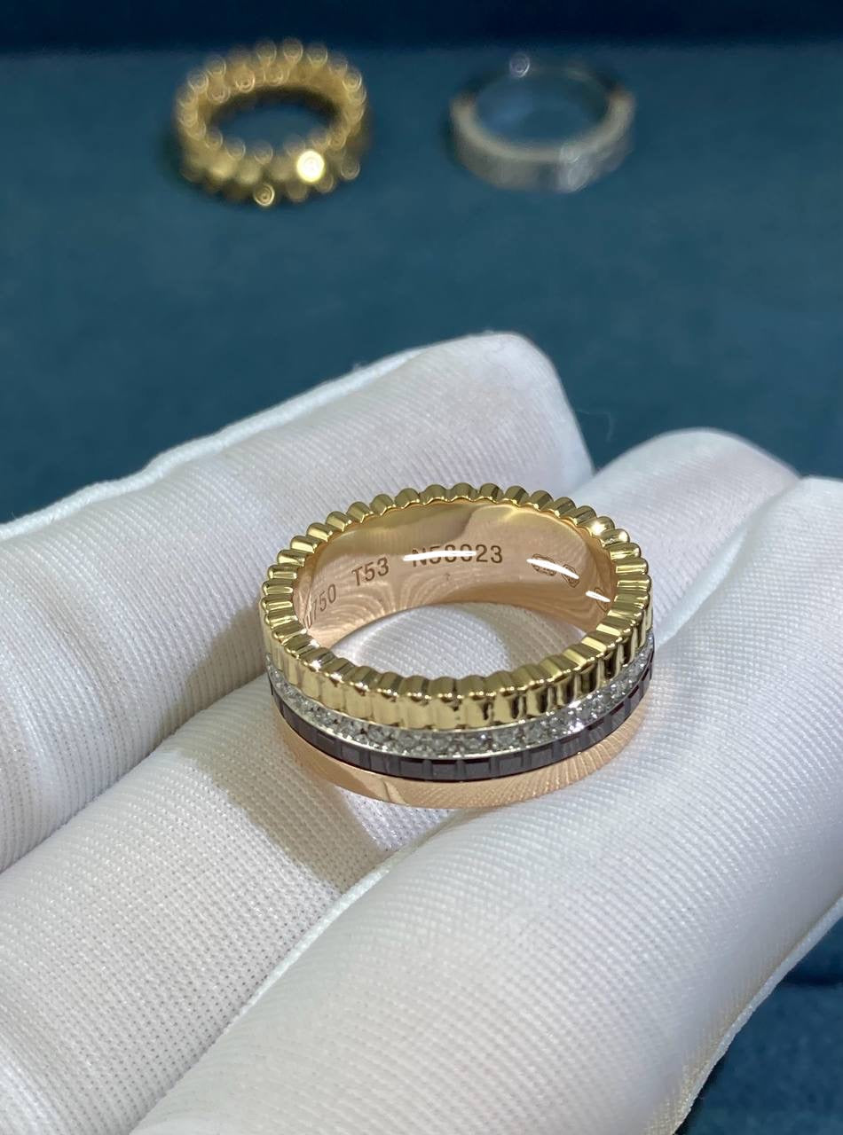 Bchrn pavé diamond ring with PVD Medium model
