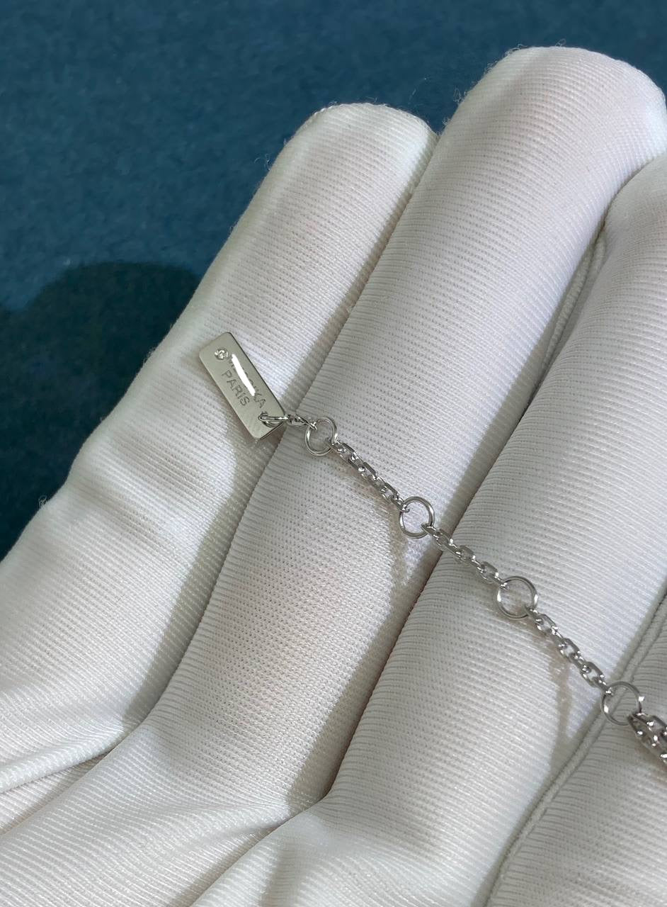 Mssk double chain bracelet with pavé diamonds
