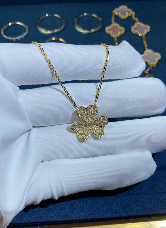 VC FLoral full pavé pendant Small model
