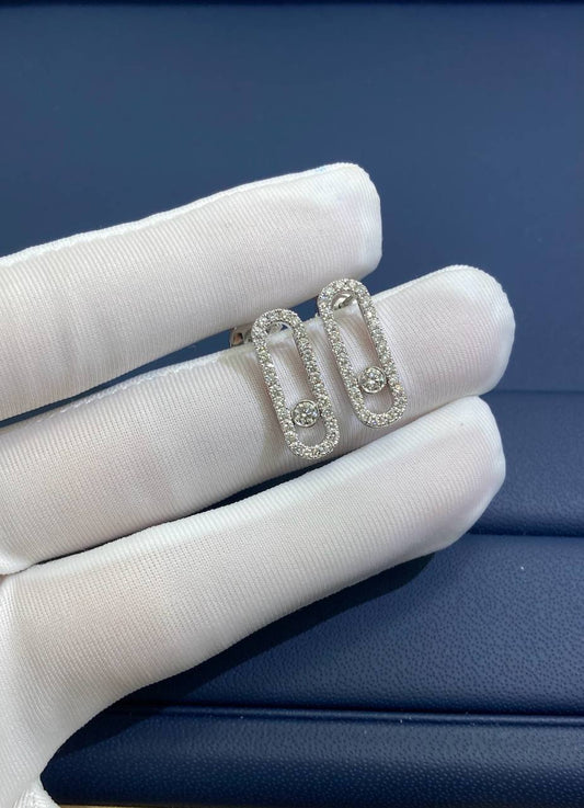 Mssk full pavé diamond earrings