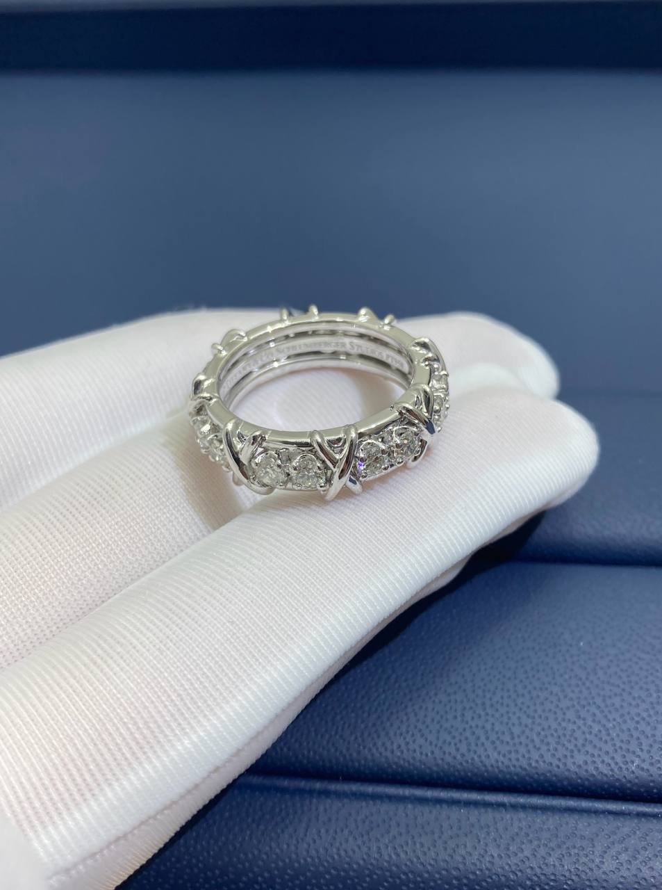 TC ring with diamonds