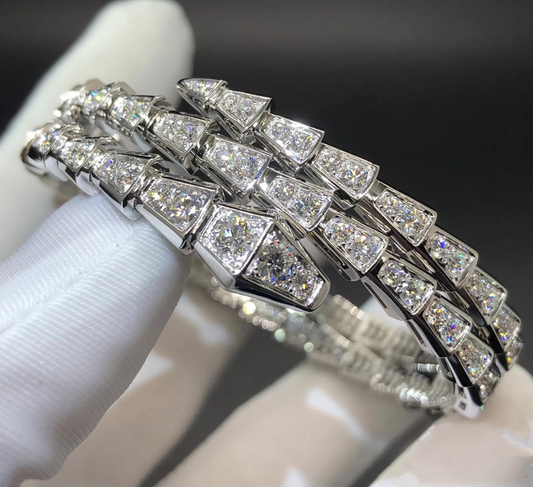 Serpenti Viper Double Row Diamond Bracelet