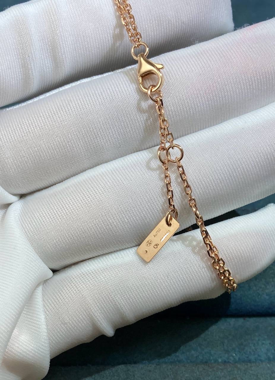 Mssk double chain bracelet with pavé diamonds