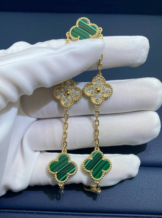 VC bracelet with Malachite and diamonds