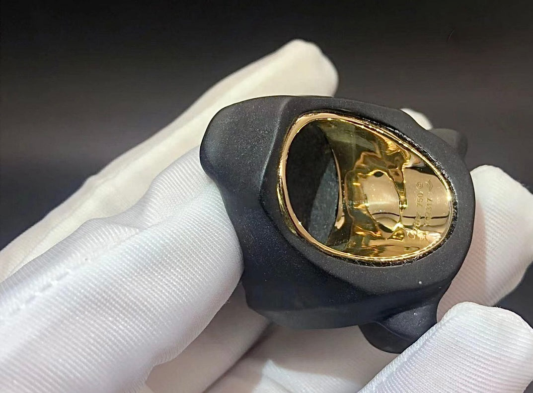 Panther Black Jasper ring