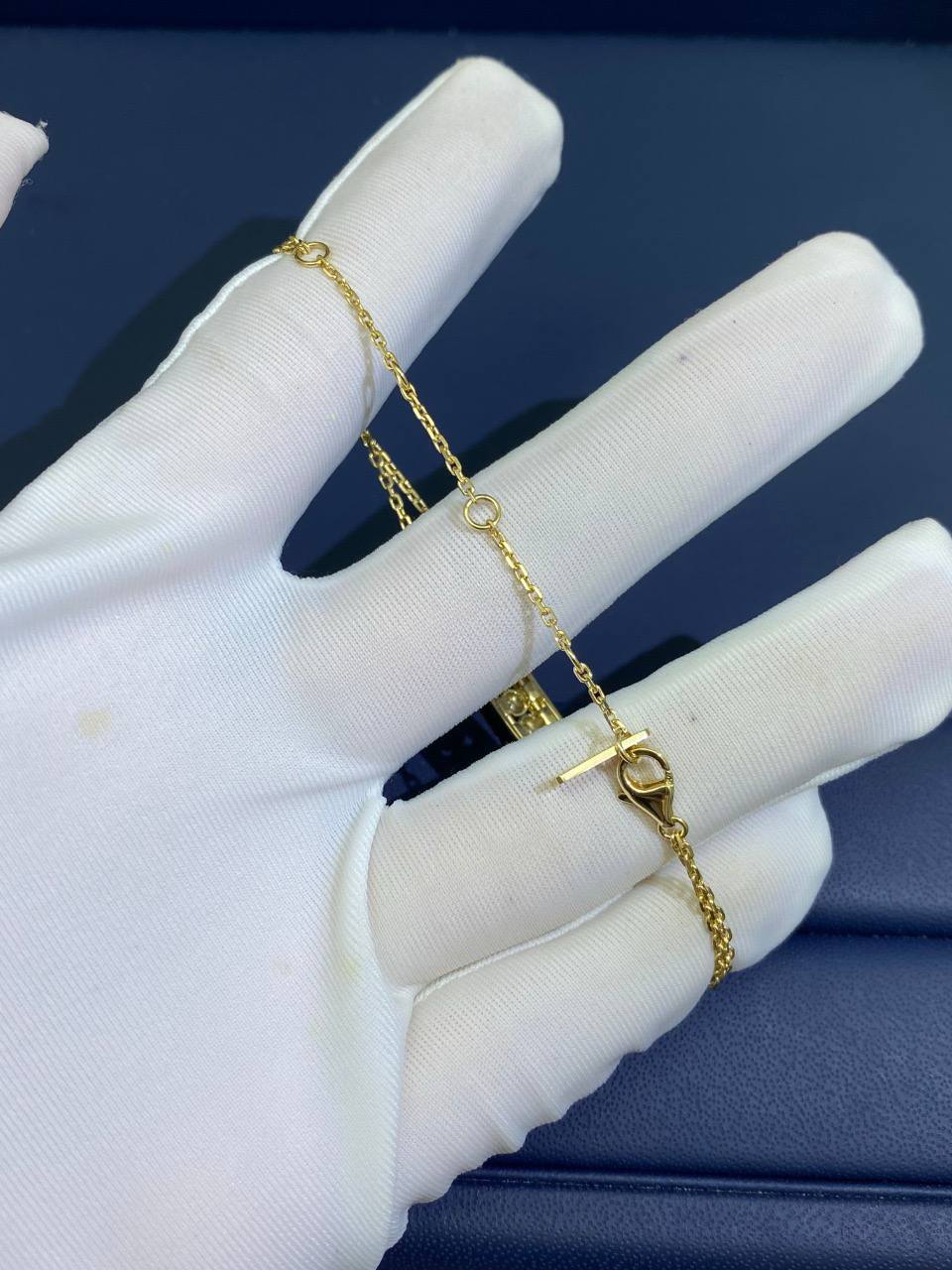 Mssk double chain bracelet with pavé diamonds