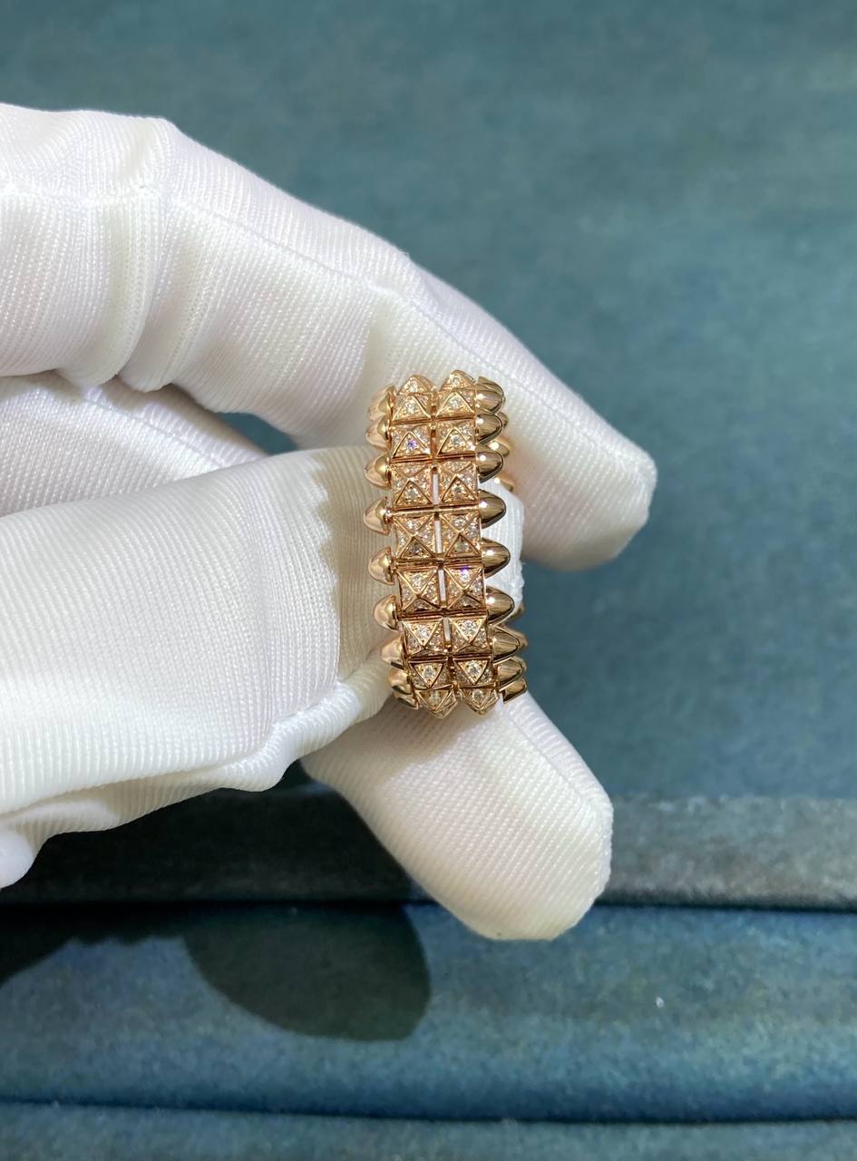 Crash double-row diamond ring