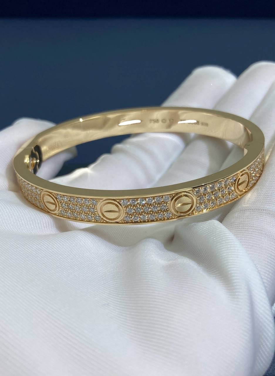 Love bracelet diamond-paved
