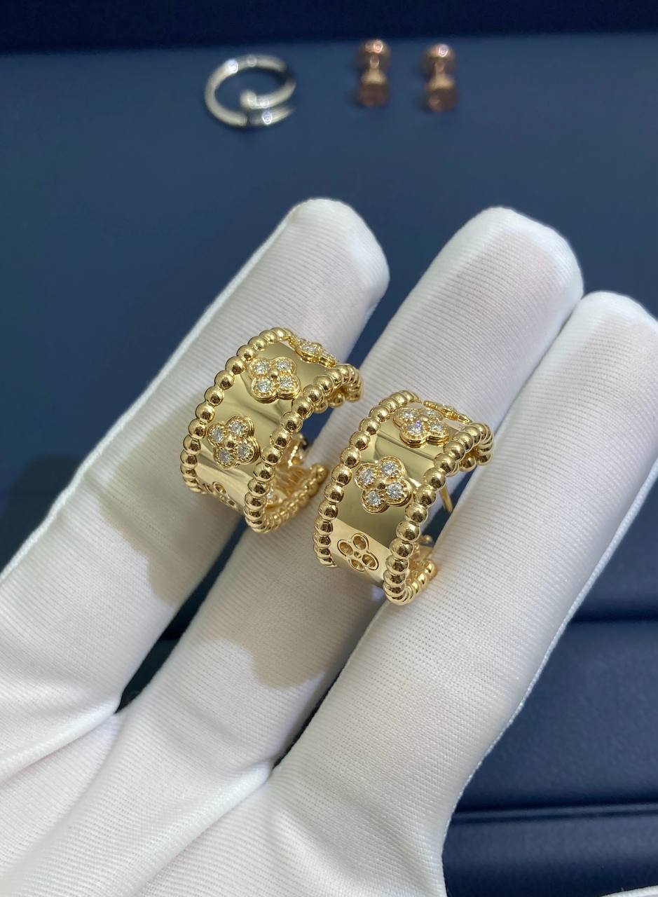 VC earrings with diamonds