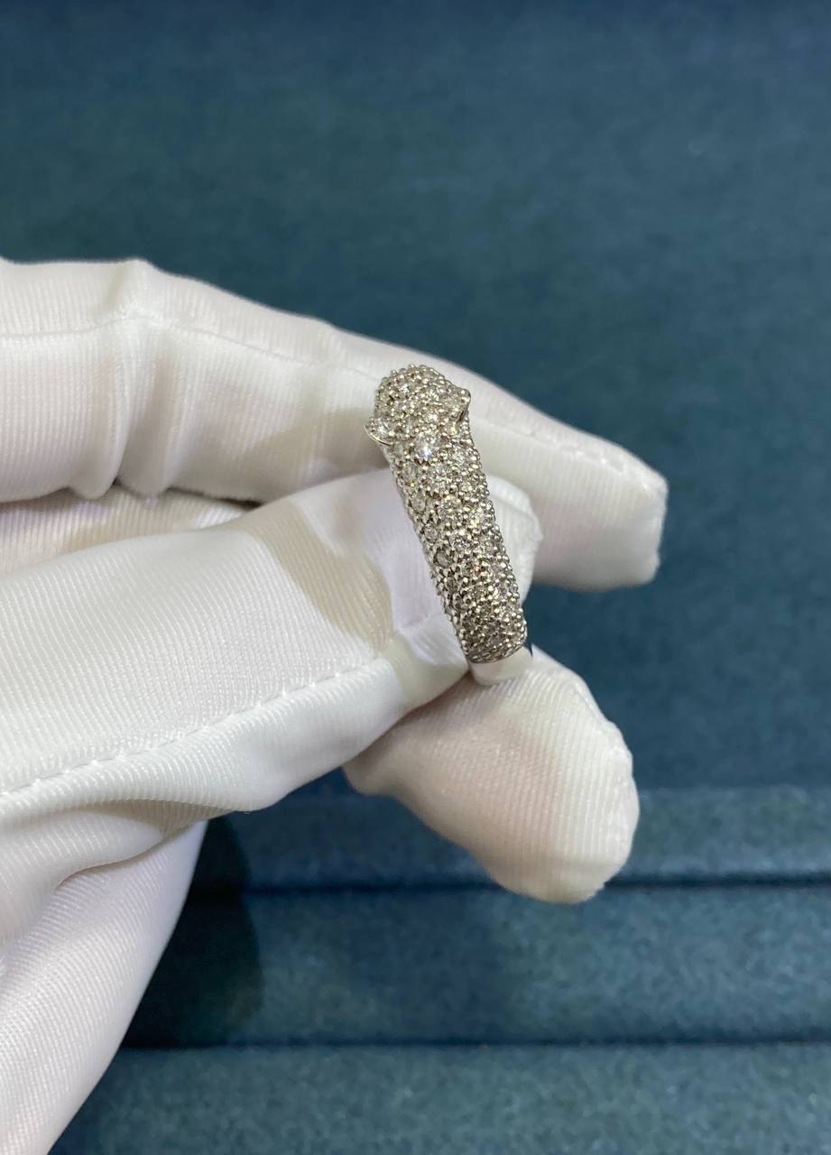 Panther full pavé diamond ring Small model