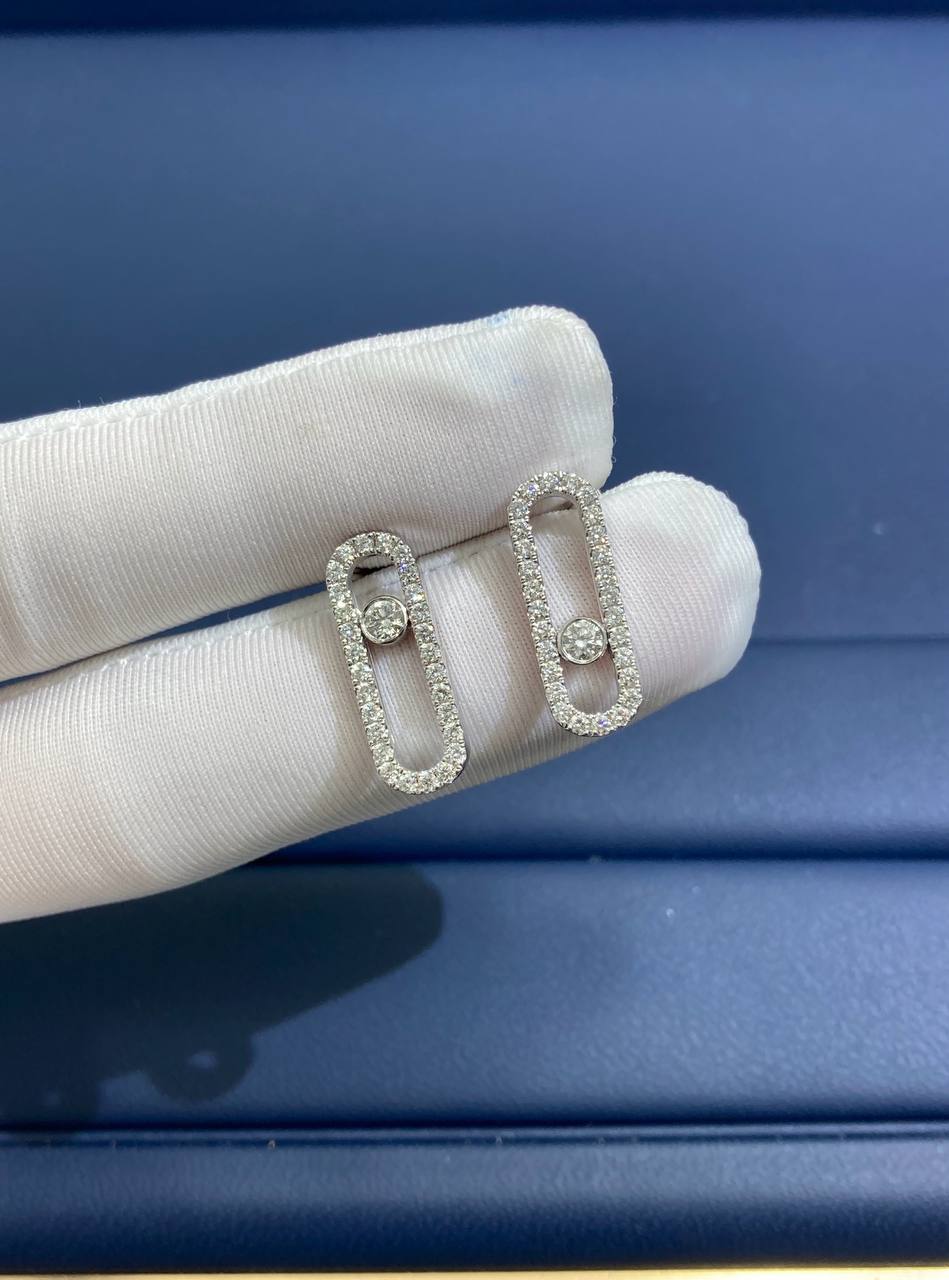 Mssk full pavé diamond earrings