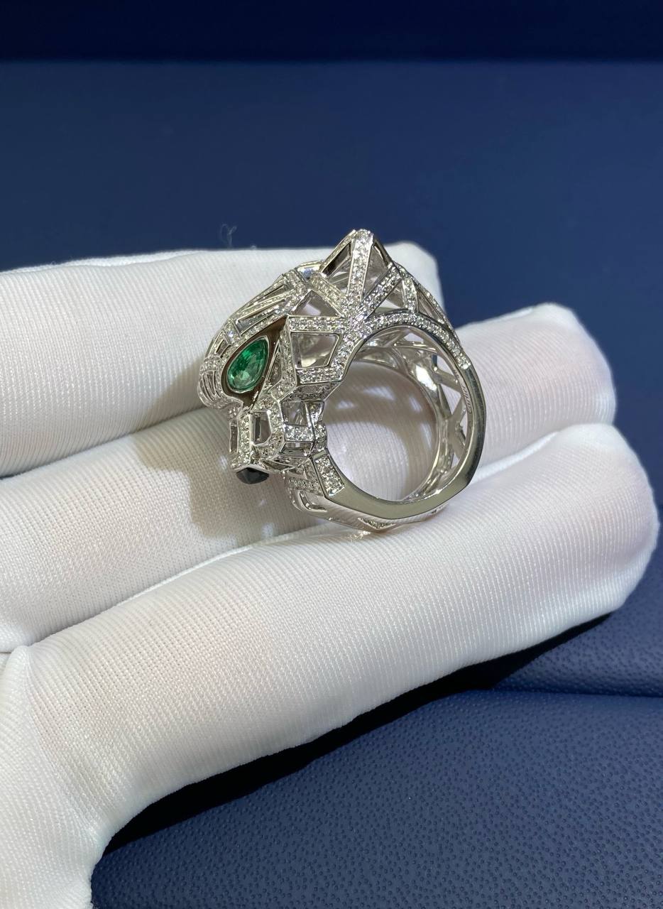 Panther full pavé Open-work diamond ring