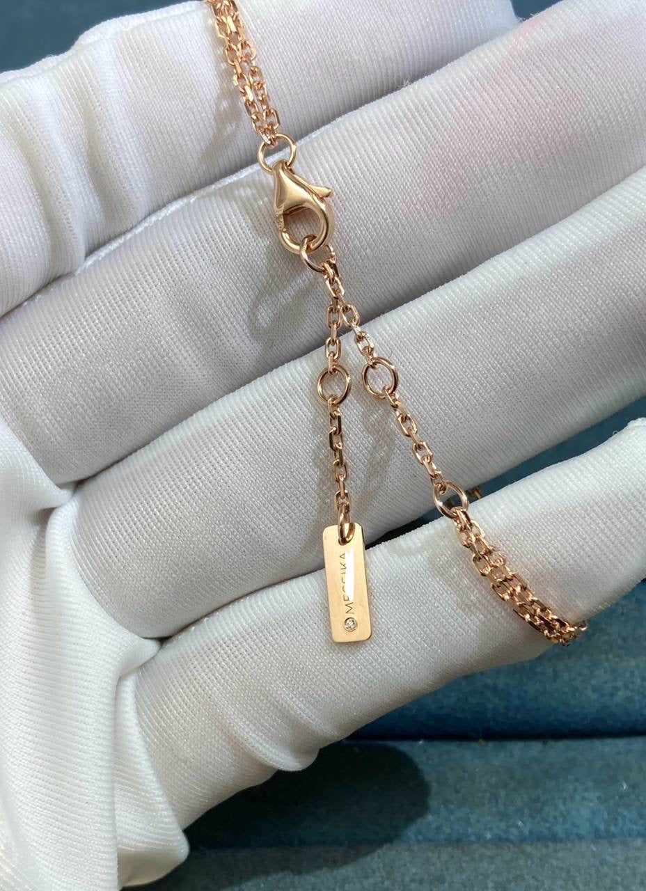 Mssk double chain bracelet with pavé diamonds
