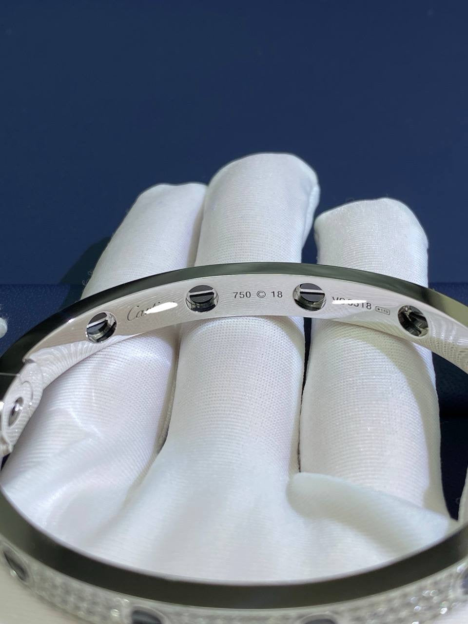 Love Bracelet Diamond-paved with Ceramic