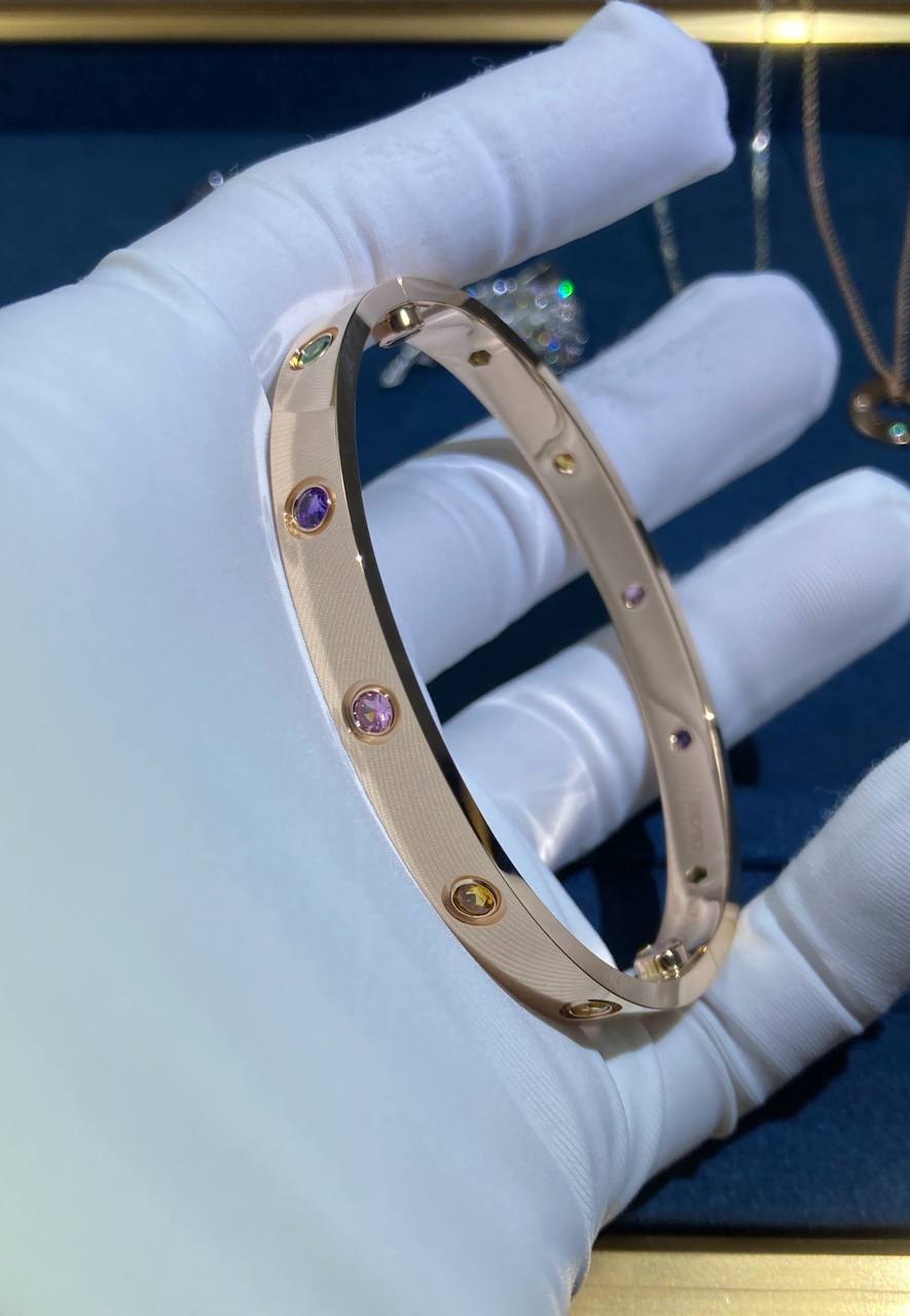 Multi Gemstones Rainbow Love Bracelet