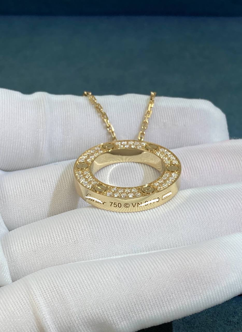 Love full pavé diamond pendant