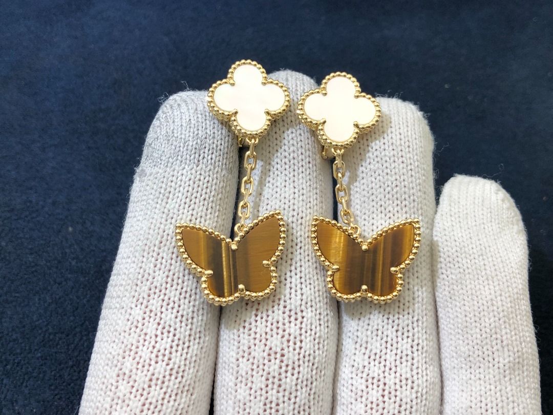 VC Mother-Of-Pearl and Tiger’s eye butterfly earring