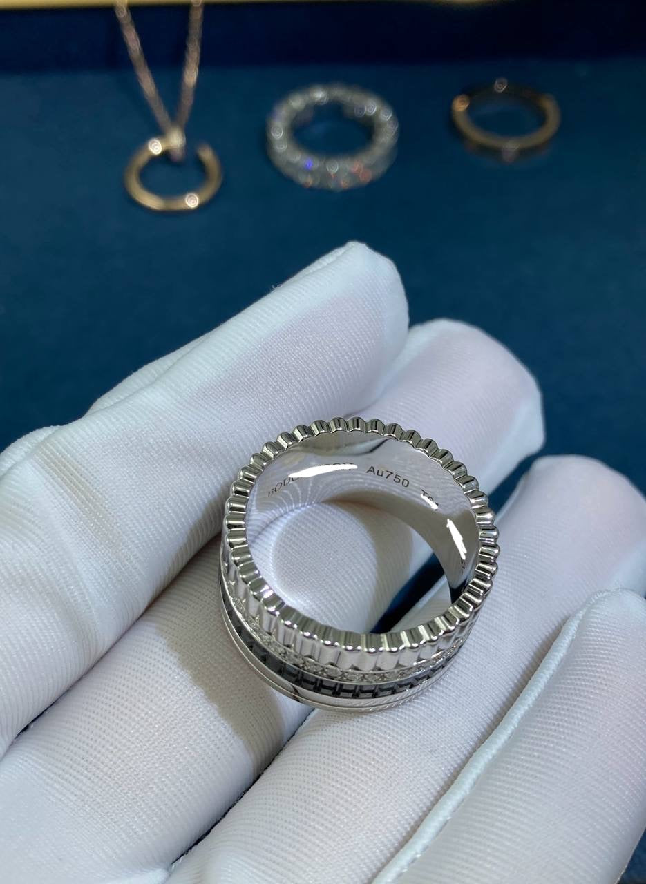 Bchrn pavé diamond ring with black PVD Large model