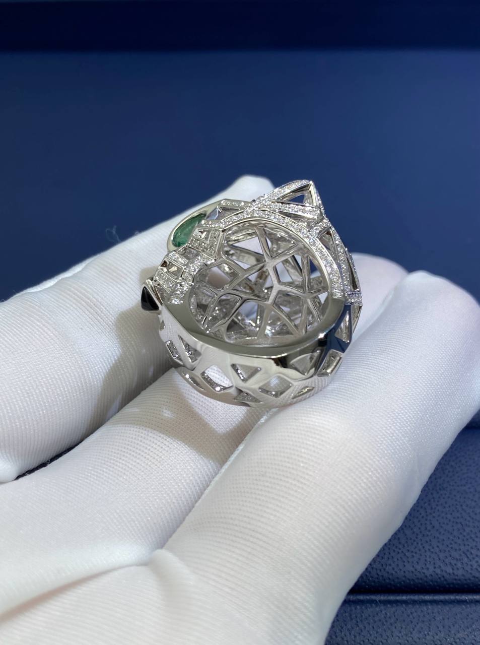 Panther full pavé Open-work diamond ring