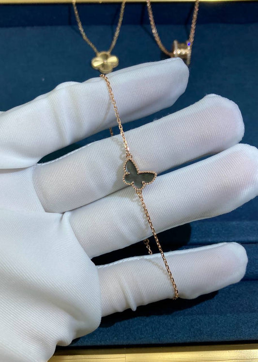 VC grey Mother-of-Pearl butterfly bracelet mini model