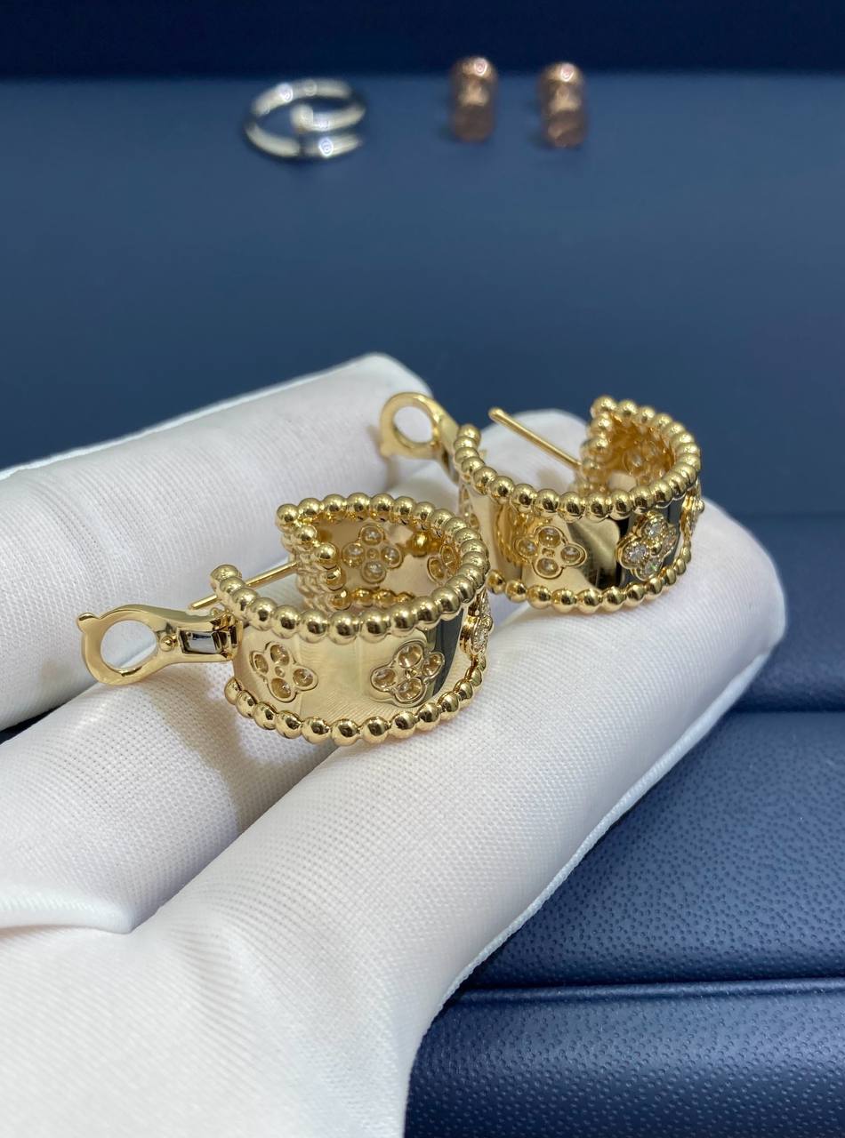 VC earrings with diamonds