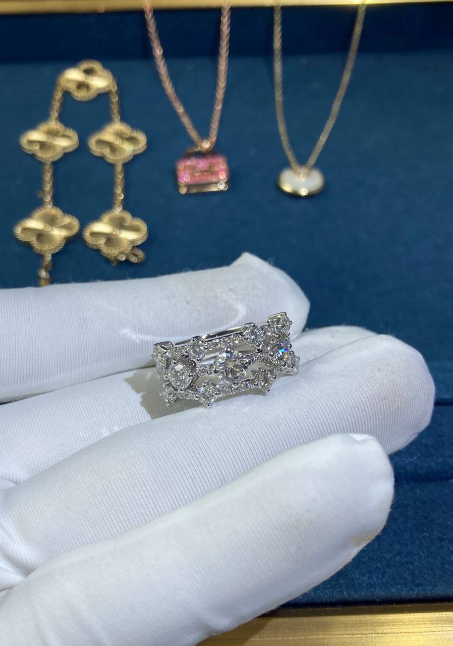 DBD three row diamond ring