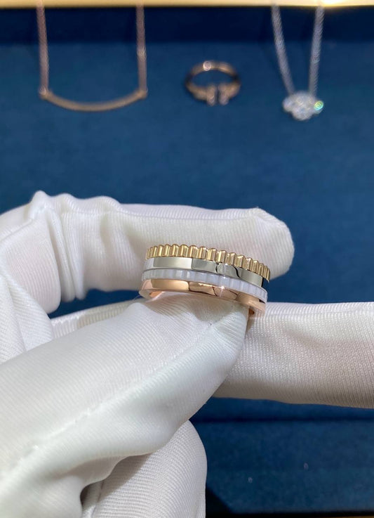 Bchrn ring with white ceramic Small model