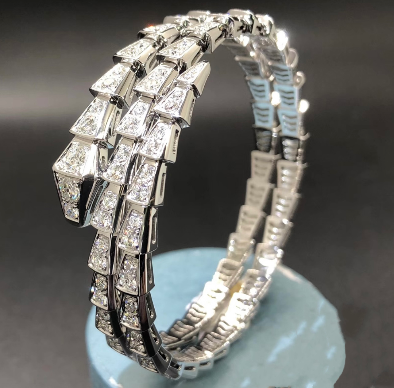 Serpenti Viper Double Row Diamond Bracelet