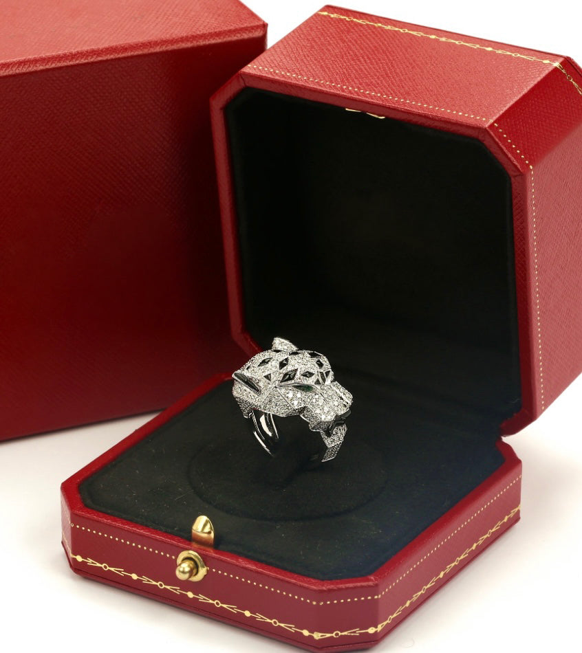 Panther diamond ring